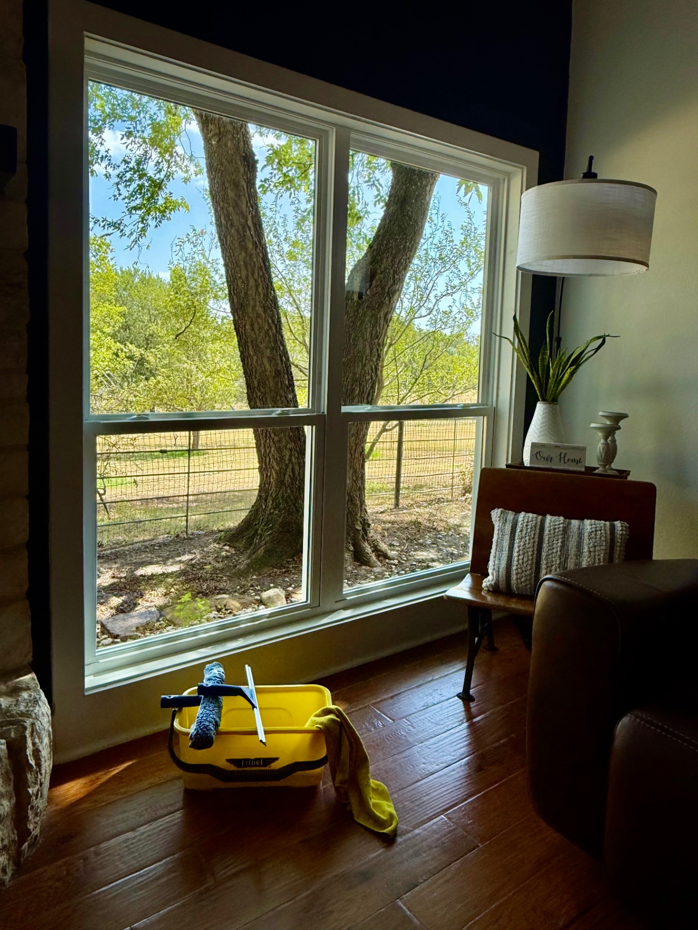Clean home windows after washing with Dawn dish soap and using a squeegee.